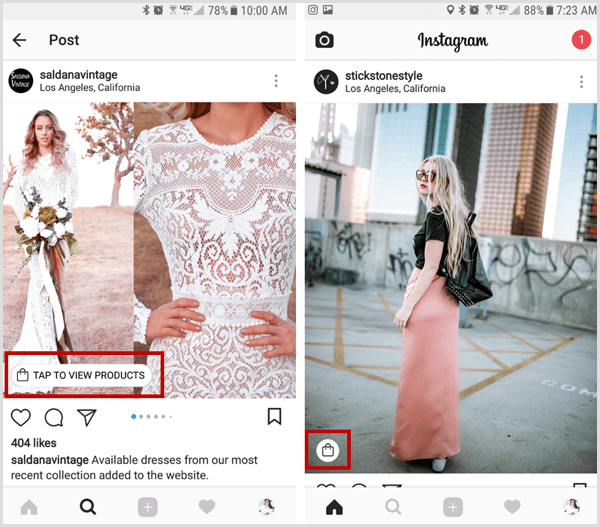 Vendere su Instagram: I-post-Shoppable-sono-contrassegnati-da-una-piccola-icona