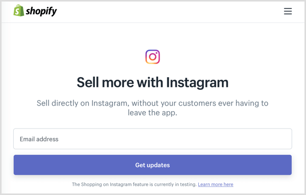 Vendere su Instagram: impostare un account con Shopify