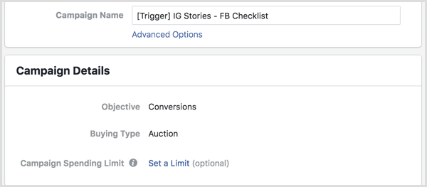 Facebook ads: obbiettivo-conversioni