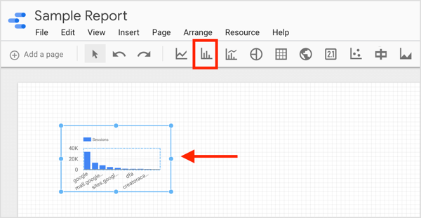 Google Data Studio: scegliere-dimensione-e-metrica