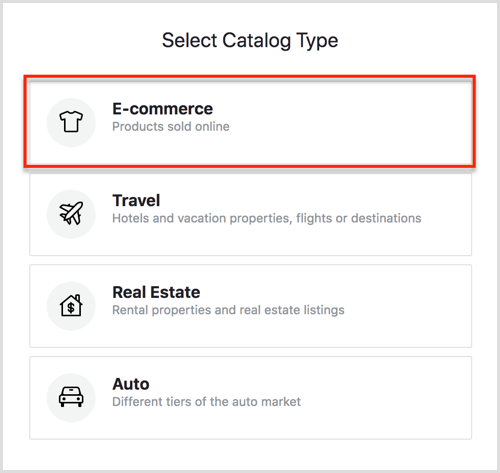 Facebook retargeting: selezionare-lopzione-e-commerce