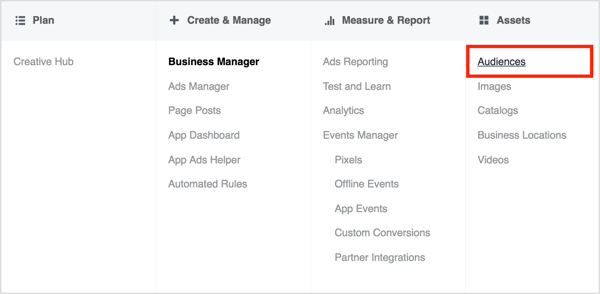 Eventi Facebook: apri Business Manager