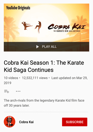 cobra kai youtube