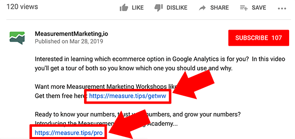 Youtube Google Analytics: youtube link